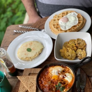 arepas, waffle sin gluten y patacones en airfryer