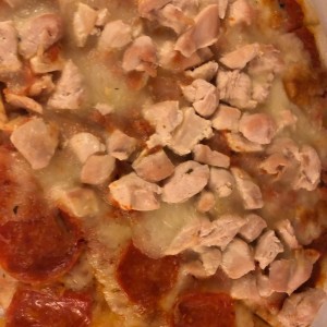 pizza pollo y pepperoni