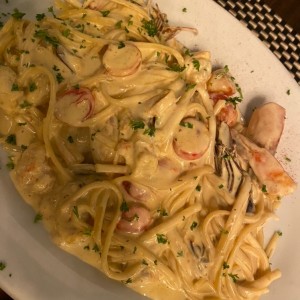 pasta con camarones