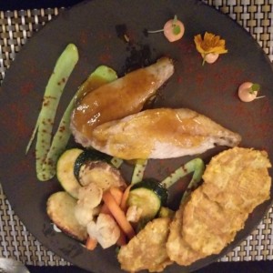 corvina en salsa de maracuya