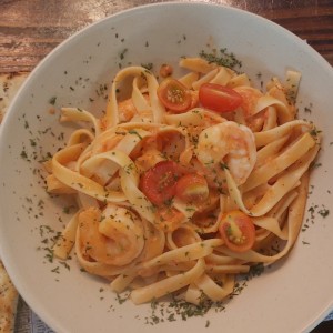 pasta camarones