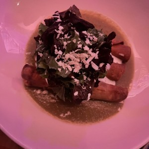 Flautas de Papa y Chorizo