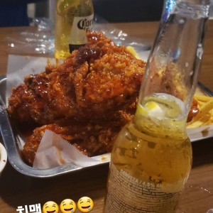 Pollo y cerveza al mejor estilo coreano ?