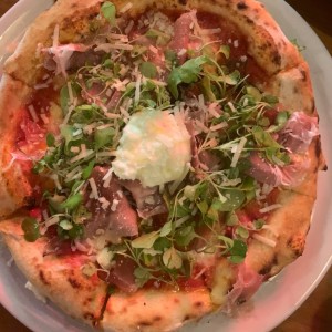 pizza porosciutto e arugula