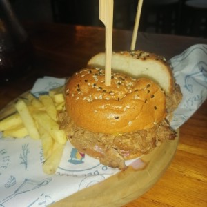 Hamburguesa pulled pork