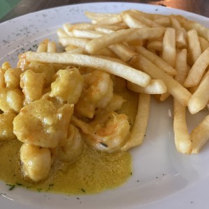 Camarones/Shrimps al curry
