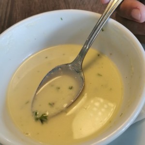 sopa (crema) de mariscos