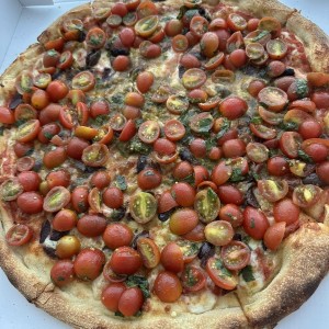 Pizza de ajo rojo
