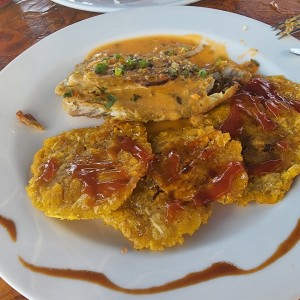 Filete de corvina con salsa veracruz