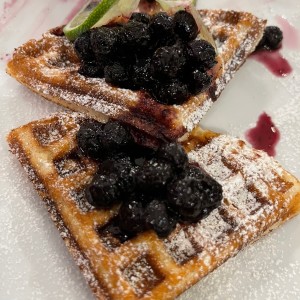 Blue & key lime waffle