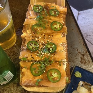 Sushi Pizzas - Sweet Salmon