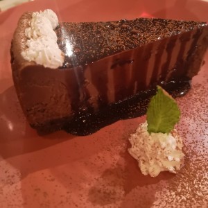 Cheesecake de chocolate con topping de nutella 