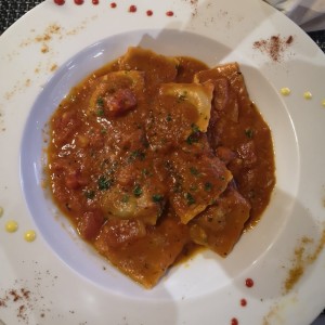 Ravioli con berenjena