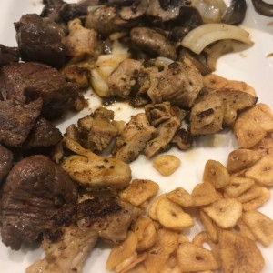 hibachi meat and chicken