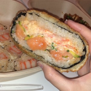 sushi burger con arroz