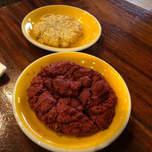 galletas de coco y red velvet