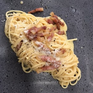 Spaguetti a la carbonara