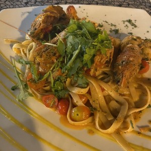 Pastas - Fettuccine con Langostinos