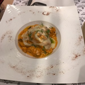 Corvina Rellena con Camarones