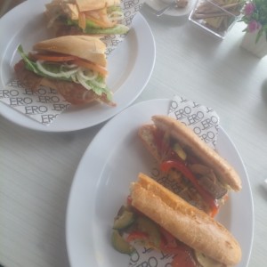 sandwich italiano y sandwich vegano + gluten free bread 