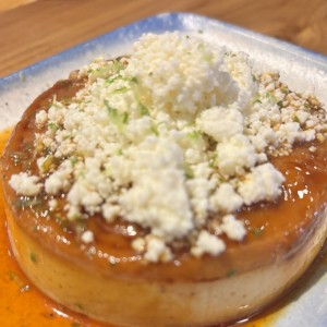 Flan de café con queso blanco