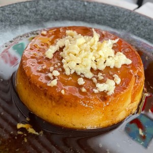 flan de cafe con queso blanco