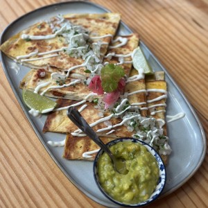 Quesadillas de Birria, Queso Oaxaca y Chorizo