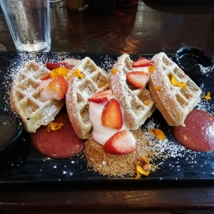 Strawberry & Cream Waffles