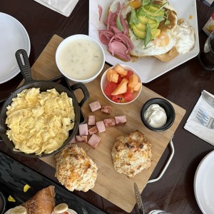 Country Biscuit And Gravy Breakfast