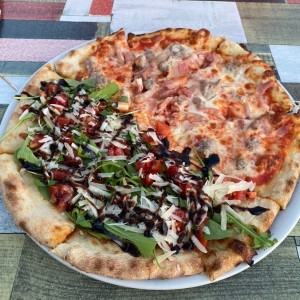 Pizza mitad Ciao Ragazzi y Giorgio Armani