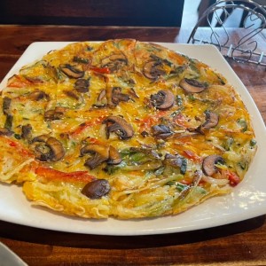 Pizza Koreana de Vegetales espectacular 