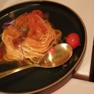 Capellini en salsa pomodoro
