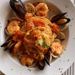 Pasta con mariscos 