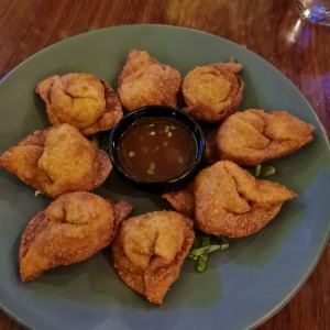 wonton de langostinos