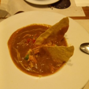 sopa mexicana con pollo