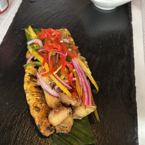 Entradas Calientes - Ceviche de Porkbelly