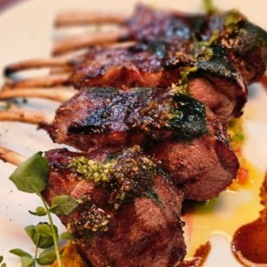 Lamb rack a la brasa 