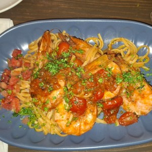 Pasta con Gambas