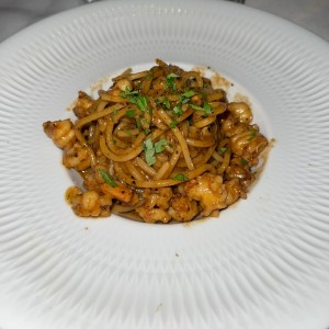 Spaghetti al gambero truffato
