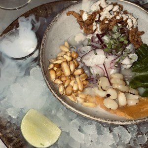 Ceviche de Corvina y Calamar