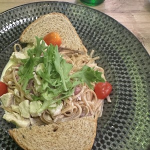 Pasta integral carbonara 