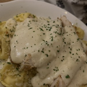 Asiago Tortelloni Alfredo With Grilled Chicken