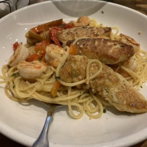 Chicken & Shrimp Carbonara