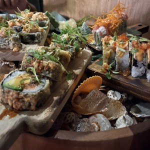 Degustacion de Sushi Rolls . Excelente 