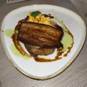 Pork belly toast