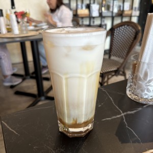 Iced caramel latte