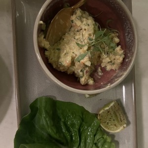 Tacos de Lechuga con Langostinos