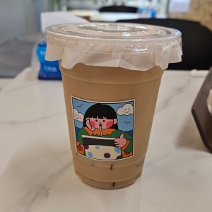 roasted milk bubblea tea