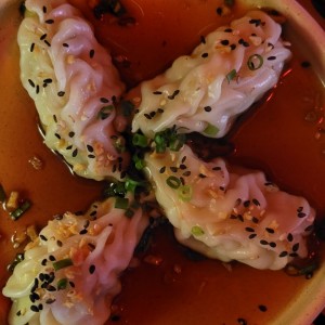 dumpling de cerdo y camarones