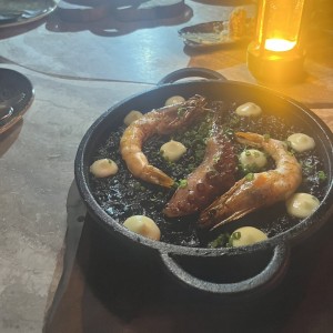 ARROZ NEGRO DE PULPO Y LANGOSTINO